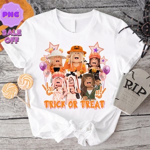 Roblox Halloween Kids Tee: Eat Trick or Treat Repeat Fun 