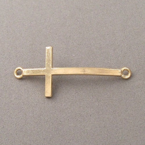 Gold Plated Cross Design 100 pcs Ivory Cream Acrylic Round Spacer Beads 8mm