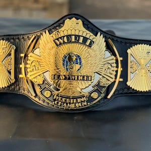 WWF Winged eagle dual plates belt 4mm plates thinkess