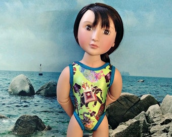 Doll Bathing Suit Swimsuit -- Elephant Print -- fits A Girl For All Time