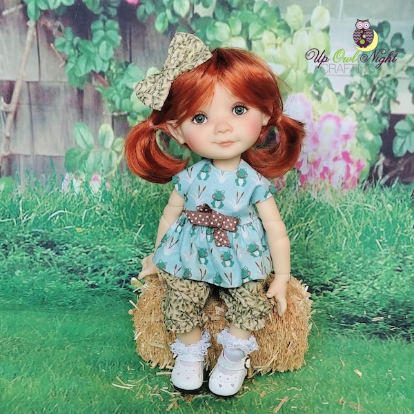 Meadow Dumpling Dolls Frog Top and Capris Set