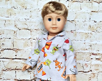 Doll Alien Pajamas -- American Made for Your 18" Boy Doll