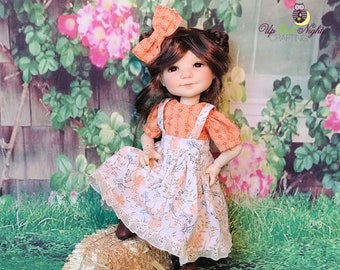 Meadow Dumpling Doll Apricot Squirrel Dress Set