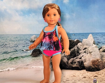 Doll Bathing Suit --  Galaxy Print -- American Made to Fit Your 18" Girl