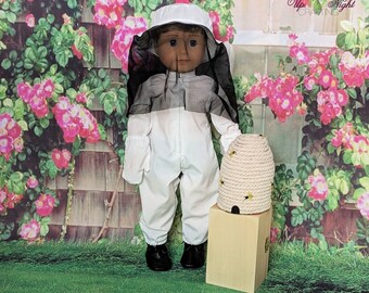 Beekeeper Outfit and Hive Set -- American Made for Your 18" Doll