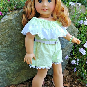 Modern Doll Romper in Mint Green Outfit With Shoes Hair - Etsy