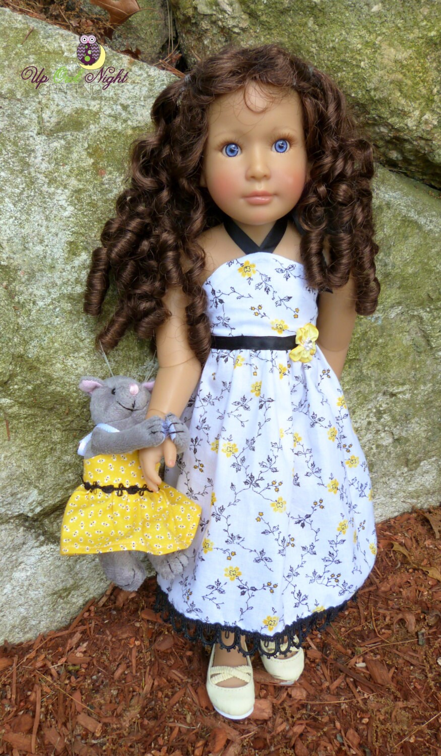 Dress Fits Kidz N Cats Dolls Yellow and White Sundress - Etsy