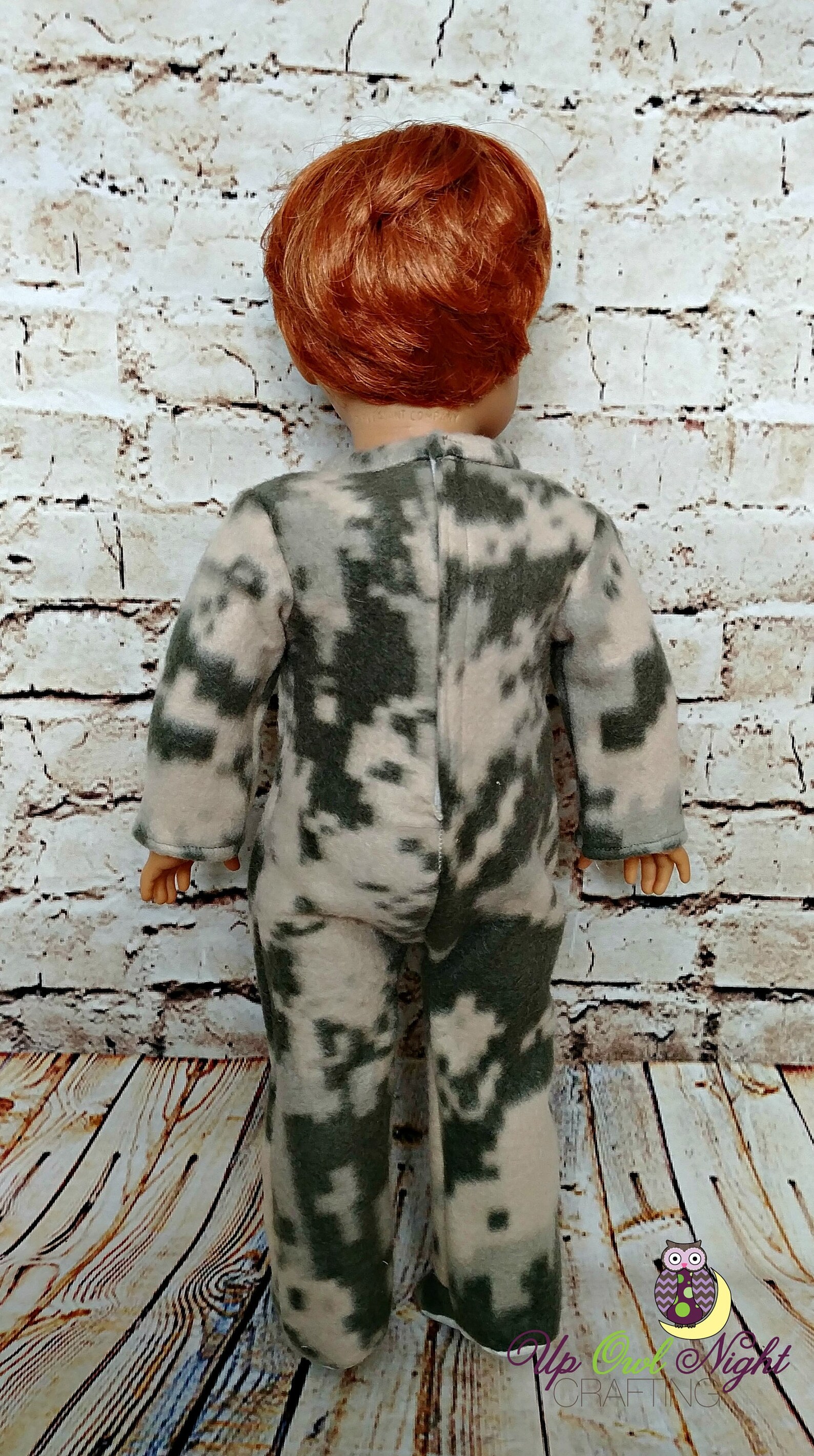 Boy Doll Pajamas Footie Pjs in Fleece Camo American Made Etsy
