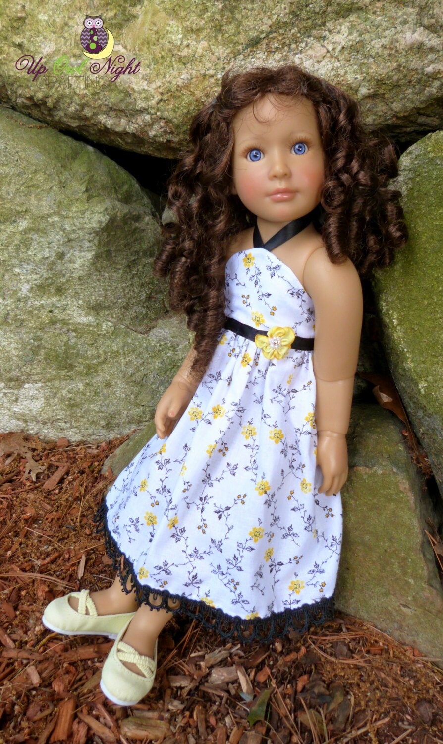 Dress Fits Kidz N Cats Dolls Yellow and White Sundress - Etsy