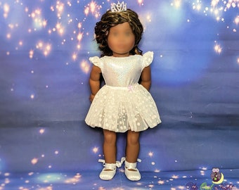 Snowflake Ballet Costume -- American Made for Your 18" Girl Dolls