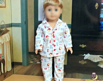 Doll Puppy Dog Pajamas -- American Made to fit Your 18" Boy or Girl Doll