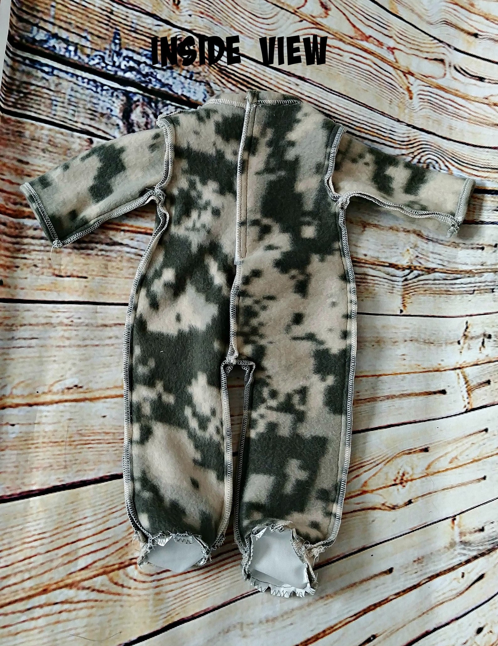 Boy Doll Pajamas Footie Pjs in Fleece Camo American Made Etsy