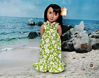 Hawaiian Doll Sundress and Flower Clip -- fits A Girl For All Time