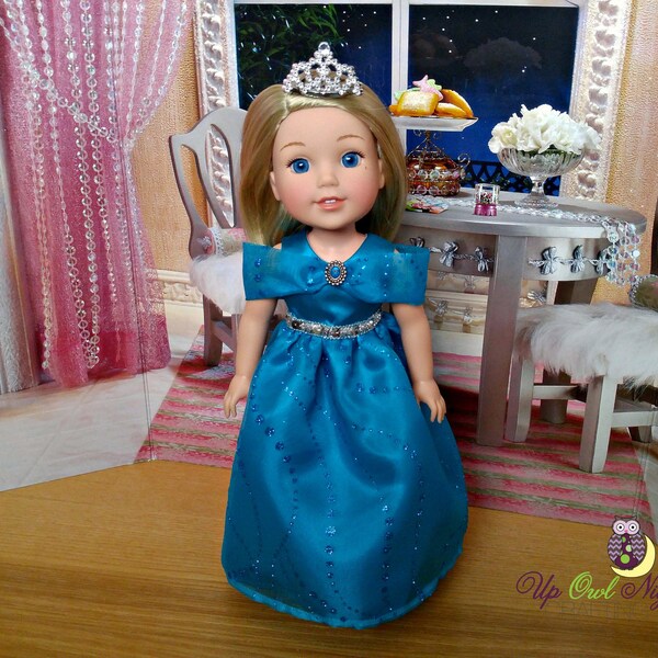 Doll Princess Ball Gown -- American Made for Your 14" Wellie Girl Doll