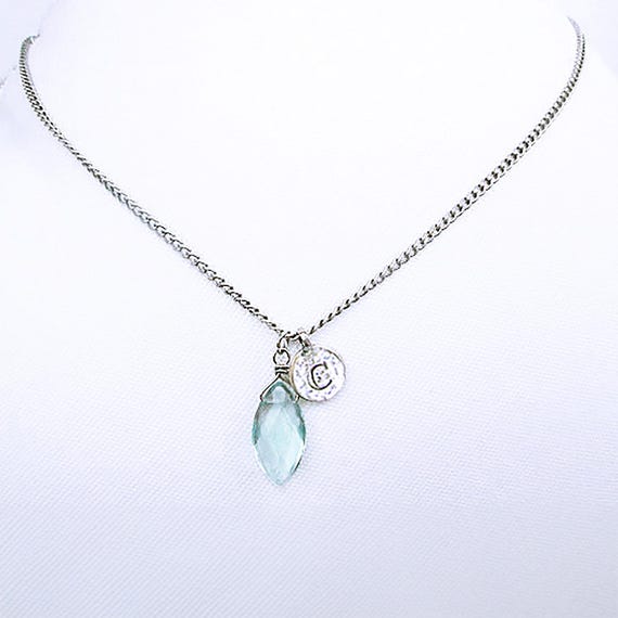 Initial Choker Necklace Silver or Gold Gift for New Baby Boy