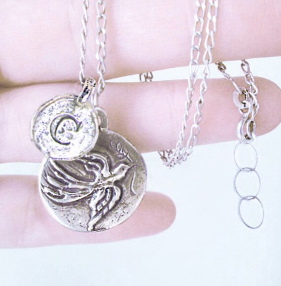 Letter coin necklace deals