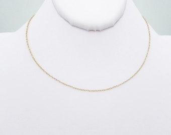 Silver and Gold Necklace, 14k Gold Filled and 925 Sterling Silver Chain, Simple Minimal Necklace, Mixed Metal With Large Center Cable Chain