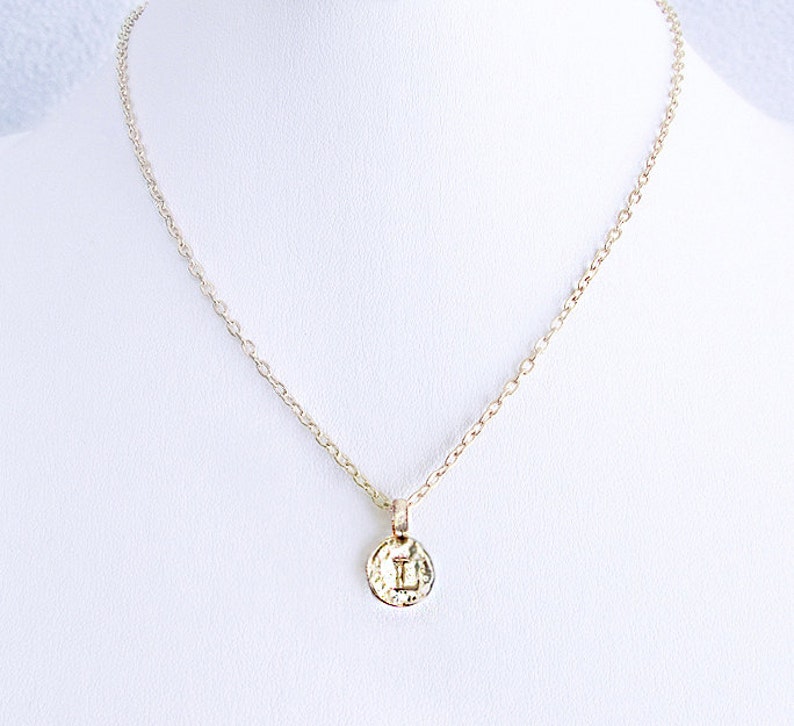 Personalized Pendant Gold L Initial Necklace Letter