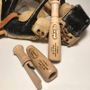 Personalized Baseball Bat Duck Call: Wood Single Reed