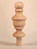 Newel Post Finial Maple Wood Unfinished Cap #CR01
