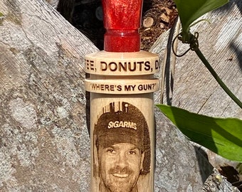 Personalized Maple Duck Call with Photo Engraving | Custom Engraved Wood Hunting Gift | Dad Hunter Groomsmen Gift | Duck Call Keepsake