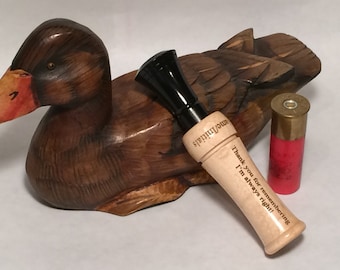 Personalized Single Reed Duck Call laser engraved with your special message