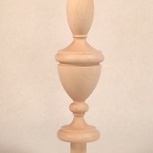 Unfinished Maple Finial &quot;NEW&quot;. #T003 Really Nice and ready to stain