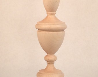 Unfinished Maple Finial "NEW". #T003 Really Nice and ready to stain