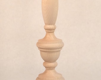 Newel Post Finial Maple Wood Unfinished Cap #TF2