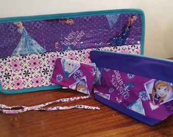 Disney \Frozen \Pencil Case \ Notions Bag \ Makeup Bag \Traveling Case \Brush holder \Change Purse \Wallet \Back to School \Gift \
