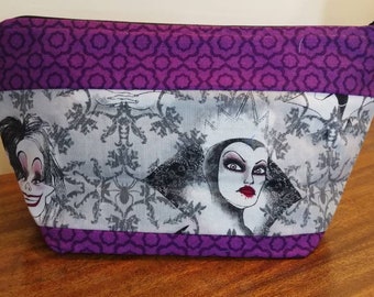 Disney \ Villains \ Change Purse \ Wallet \Pencil Case \ Notions Bag \ Makeup Bag \ Traveling Case \ Back to School \ Gift \ Kid's Gift