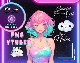 Nubia - VTuber Profilbild für Gaming | Vorgefertigtes Png Knollenmodell | vorgefertigtes vtuber model , , PNGtuber, PNG knolle, Discord Twitch Streamer