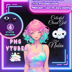 Nubia- VTuber Avatar For Gaming Streaming | Premade Png Tuber model | premade vtuber model, , PNGtuber, PNG tuber, Discord Twitch Streamer