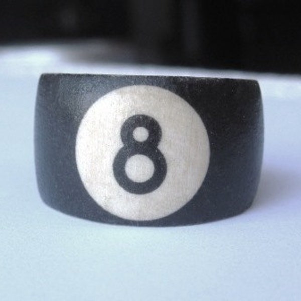 8 Ball (Pool Ball) -- wood ring