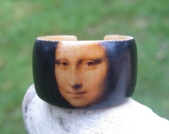Mona Lisa (La Gioconda) Leonardo da Vinci -- adjustable wood ring