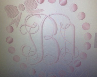 Beautiful Personlized bow tea towel