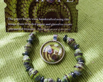 HOPE Paper Bead Bracelet - Created from an Inspiring Image Here On Planet Earth