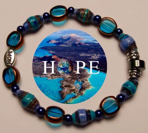 Buy HOPE Paper Bead Bracelet Created From an Inspiring Image Here 