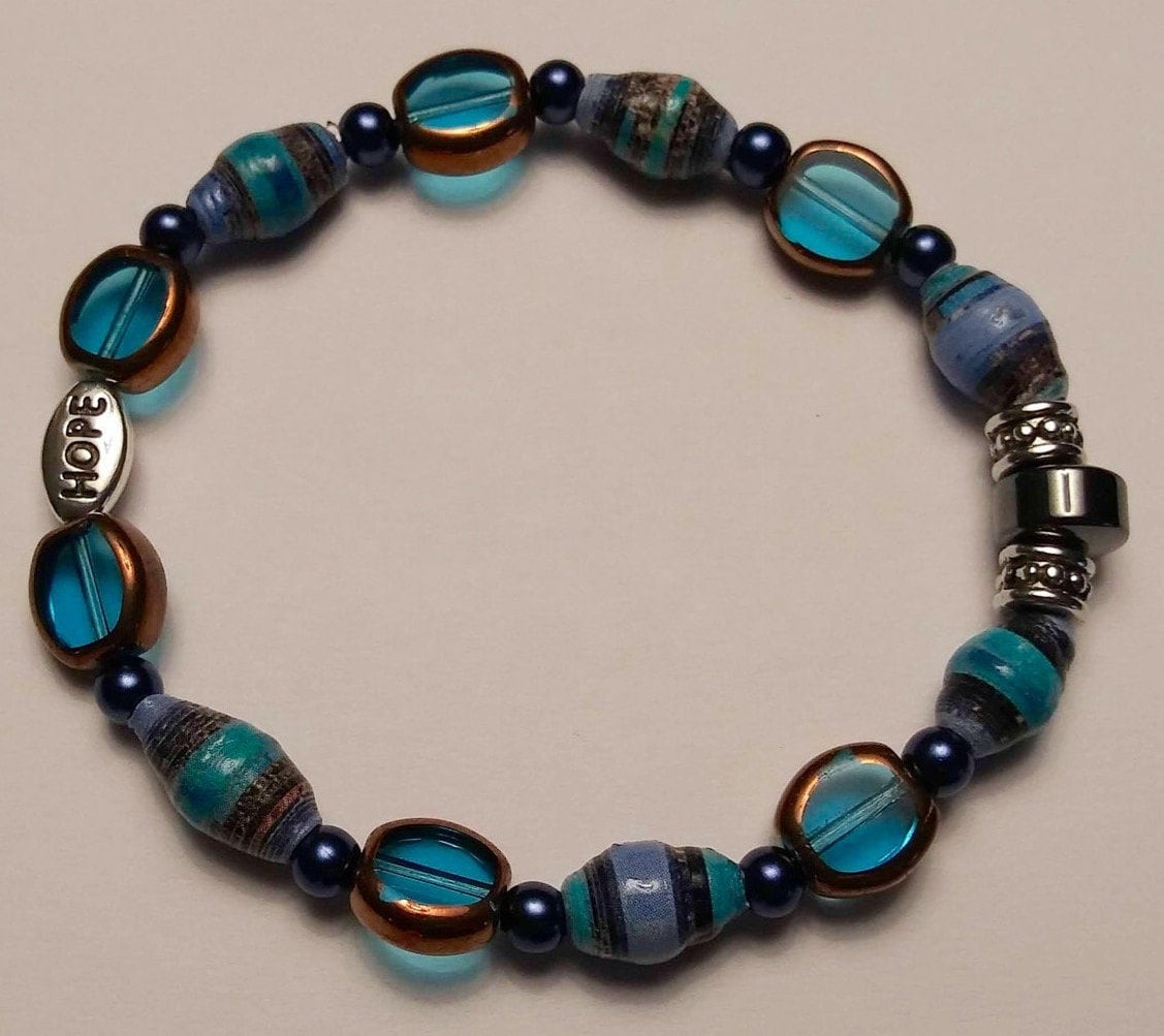 Buy HOPE Paper Bead Bracelet Created From an Inspiring Image Here 
