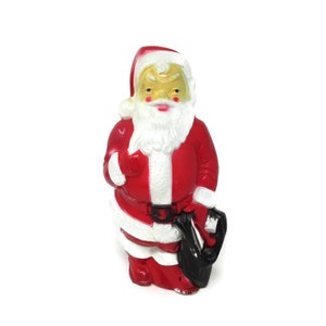 Vintage 1968 Christmas Santa Claus Plastic Blowmold Working Condition Classic Indoor Holiday Festive Tabletop Decoration Made in USA Empire