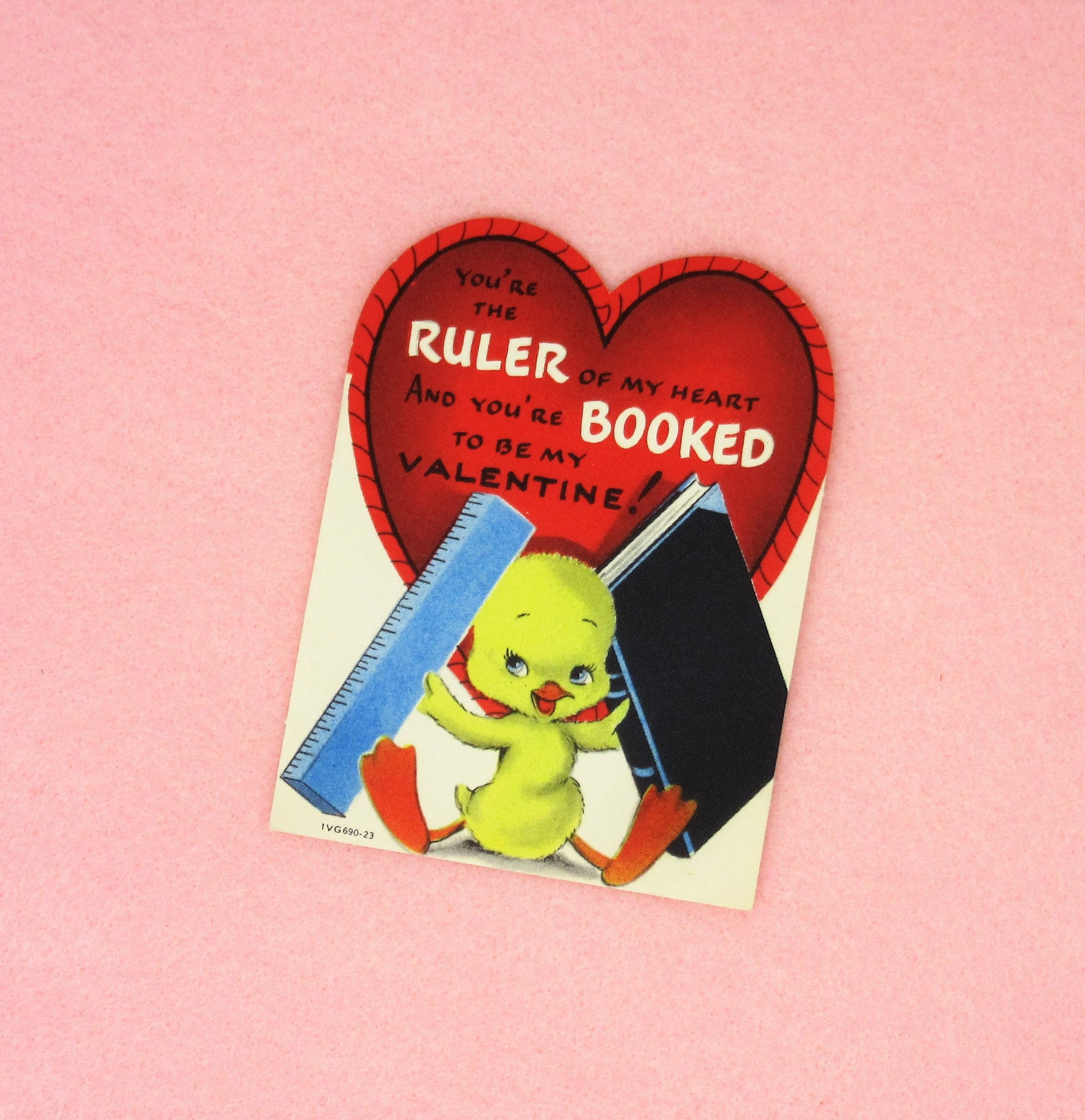 Vintage Unused Valentines Day Card Featuring a Yellow Duck - Etsy Israel