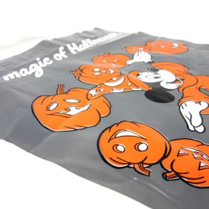 Vintage 1988 Unused Plastic Walt Disney Mickey Mouse Halloween Trick or Treat Candy Bag with Pumpkins M&M's Candies Collectible Disneyana image 10