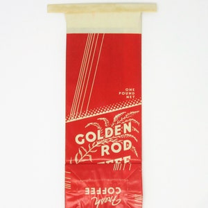 Vintage Unused Paper Golden Rod Fresh Brand Coffee Advertising Bag Great Displayed as Farmhouse, Home, or Kitchen Decor Frame as Wall Art image 3