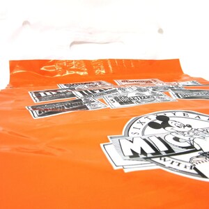 Vintage 1988 Unused Plastic Walt Disney Mickey Mouse Halloween Trick or Treat Candy Bag with Pumpkins M&M's Candies Collectible Disneyana image 6