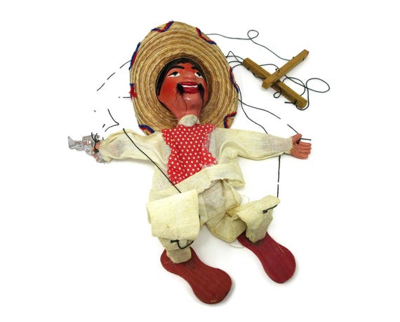 Voleur de forêt Gestas marionnette en bois