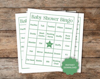 Gender Neutral Baby Shower Bingo Game, Instant Download, Printable Game, Fun Baby Shower Activity, Baby Shower Entertainment, New Baby DIY