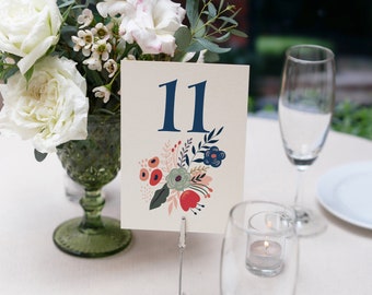 DIY Printable Table Numbers | DIY Bridal Shower Table Numbers | Wedding Table Numbers | Baby Shower Table Numbers | Instant Download