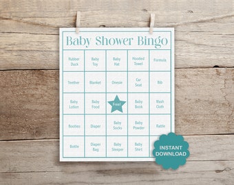 Baby Shower Bingo, Shower Gift Bingo Cards, Instant Download, Printable Game, Fun Baby Shower Activity, Baby Shower Entertainment, DIY Game