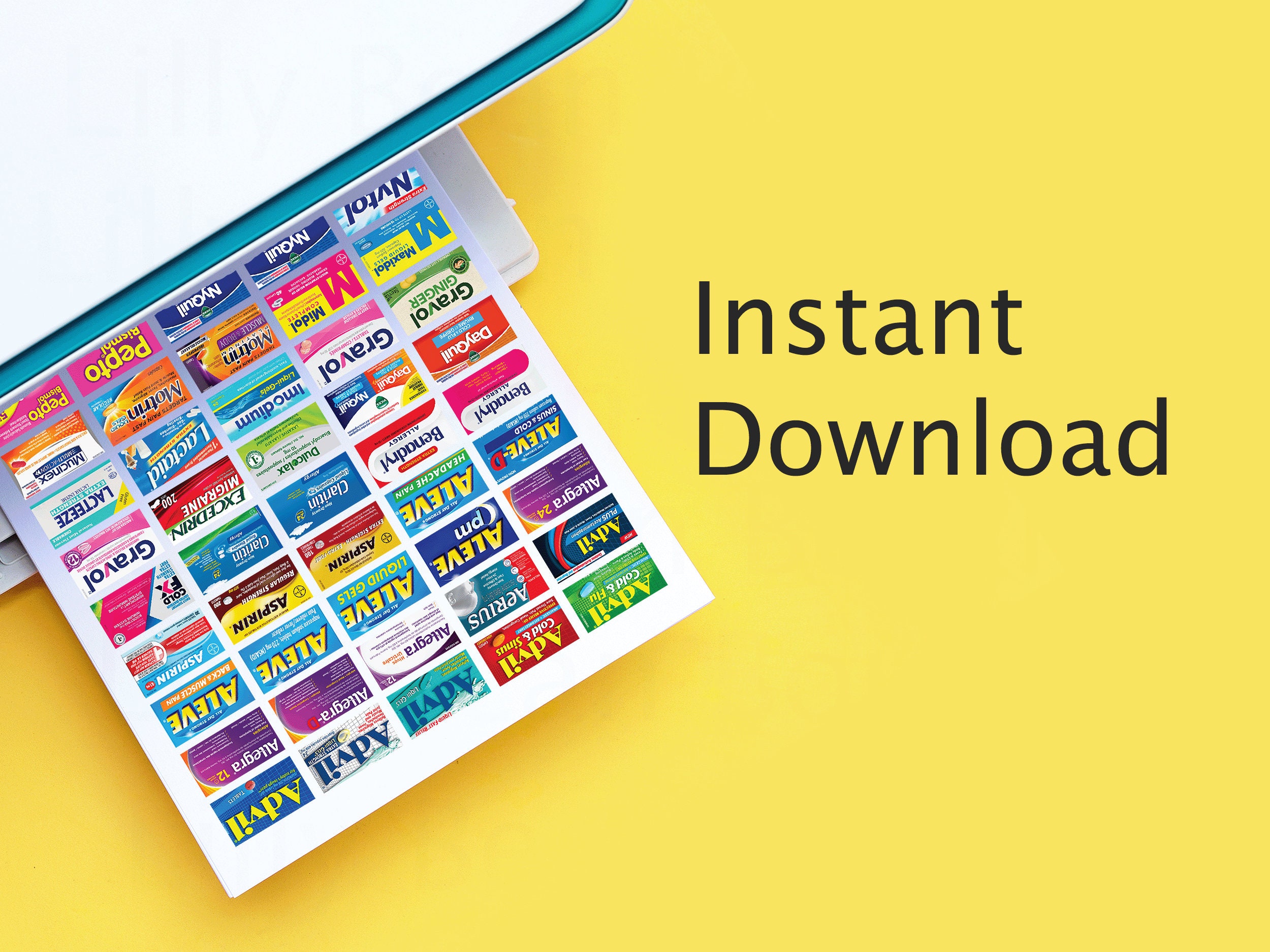 Pocket Pharmacy Labels Printable Pill Case Labels Make Your Own in