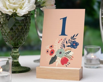 Beautiful Floral Table Numbers | DIY Bridal Shower Table Numbers | Wedding Table Numbers | Baby Shower Table Numbers | Instant Download